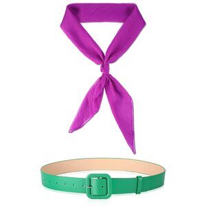 3371 2 Pcs Halloween Costume Ribbon Neck Scarf With Women's